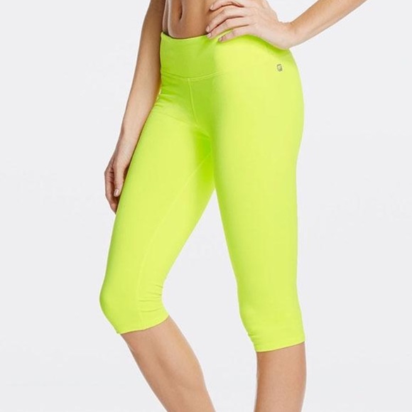 Fabletics Pants - NWT Fabletics neon crop capris